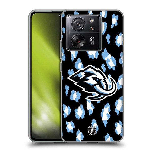 NHL Utah Mammoth Leopard Pattern Soft Gel Case for Xiaomi 13T 5G / 13T Pro 5G
