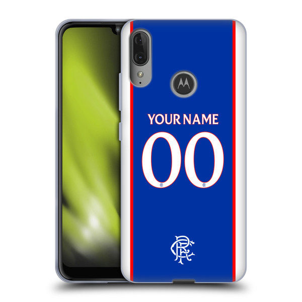 Custom Customised Personalised Rangers FC 2025/26 Kit Home Soft Gel Case for Motorola Moto E6 Plus