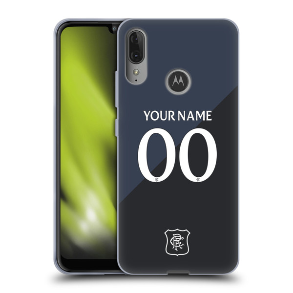 Custom Customised Personalised Rangers FC 2025/26 Kit Third Soft Gel Case for Motorola Moto E6 Plus