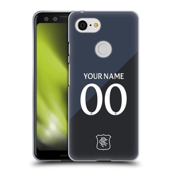 Custom Customised Personalised Rangers FC 2025/26 Kit Third Soft Gel Case for Google Pixel 3