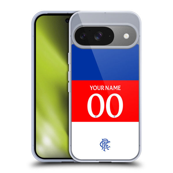 Custom Customised Personalised Rangers FC 2025/26 Kit Away Soft Gel Case for Google Pixel 9 / Pixel 9 Pro