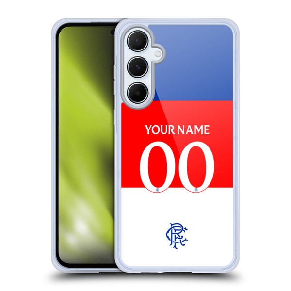 Custom Customised Personalised Rangers FC 2025/26 Kit Away Soft Gel Case for Samsung Galaxy A55 5G