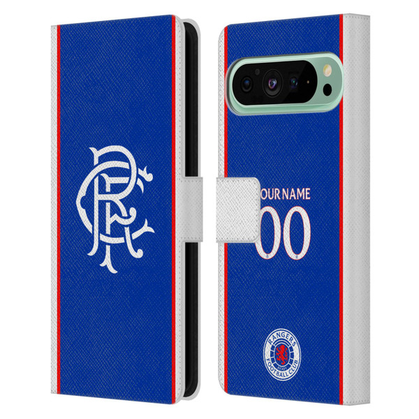 Custom Customised Personalised Rangers FC 2025/26 Kit Home Leather Book Wallet Case Cover For Google Pixel 9 Pro XL