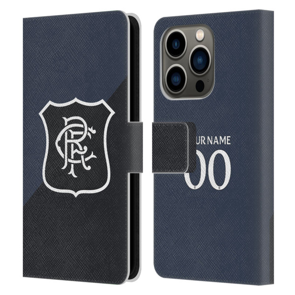 Custom Customised Personalised Rangers FC 2025/26 Kit Third Leather Book Wallet Case Cover For Apple iPhone 14 Pro