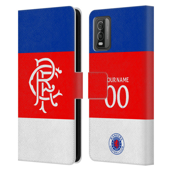 Custom Customised Personalised Rangers FC 2025/26 Kit Away Leather Book Wallet Case Cover For Nokia C210