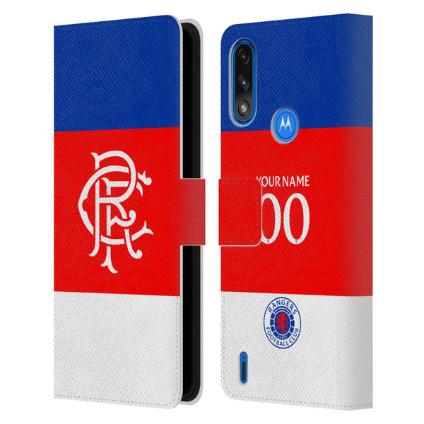 Custom Customised Personalised Rangers FC 2025/26 Kit Away Leather Book Wallet Case Cover For Motorola Moto E7 Power / Moto E7i Power Custom Customised Personalised Rangers FC 2025/26 Kit Away Leather Book Wallet Case Cover For Motorola Moto E7 Power / Moto E7i Power