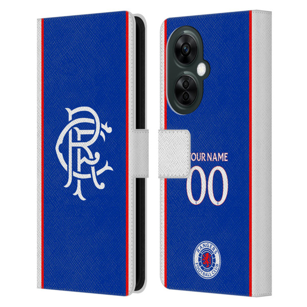 Custom Customised Personalised Rangers FC 2025/26 Kit Home Leather Book Wallet Case Cover For OnePlus Nord CE 3 Lite 5G