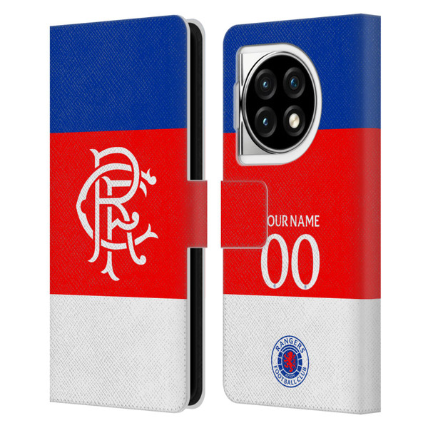 Custom Customised Personalised Rangers FC 2025/26 Kit Away Leather Book Wallet Case Cover For OPPO OnePlus Ace 3 5G