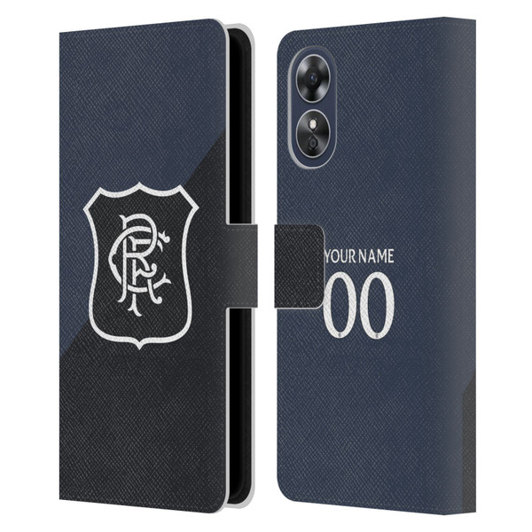 Custom Customised Personalised Rangers FC 2025/26 Kit Third Leather Book Wallet Case Cover For OPPO A17 Custom Customised Personalised Rangers FC 2025/26 Kit Third Leather Book Wallet Case Cover For OPPO A17