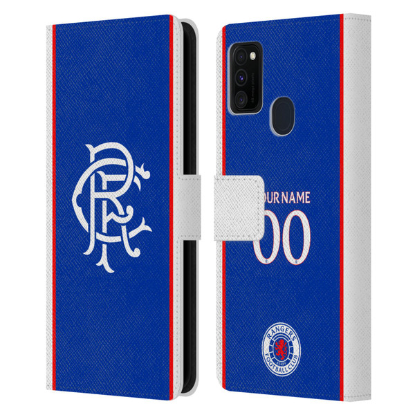 Custom Customised Personalised Rangers FC 2025/26 Kit Home Leather Book Wallet Case Cover For Samsung Galaxy M30s (2019)/M21 (2020)