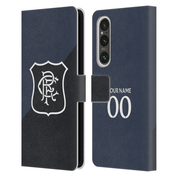 Custom Customised Personalised Rangers FC 2025/26 Kit Third Leather Book Wallet Case Cover For Sony Xperia 1 V 5G