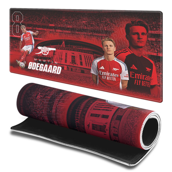Arsenal FC 2024/25 Crest Kit And Players Martin Ødegaard Gaming Office Desk PC Keyboard Mouse Mat Pad - L Arsenal FC 2024/25 Crest Kit And Players Martin Ødegaard Gaming Office Desk PC Keyboard Mouse Mat Pad - L