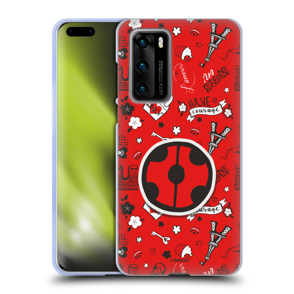 Miraculous Ladybug Character Art And Patterns Ladybug In Red Soft Gel Case for Huawei P40 5G