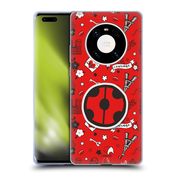 Miraculous Ladybug Character Art And Patterns Ladybug In Red Soft Gel Case for Huawei Mate 40 Pro 5G