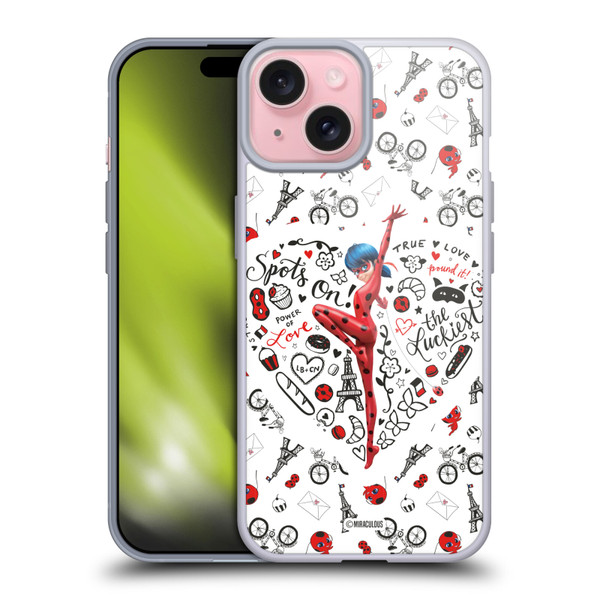 Miraculous Ladybug Character Art And Patterns Ladybug Soft Gel Case for Apple iPhone 15