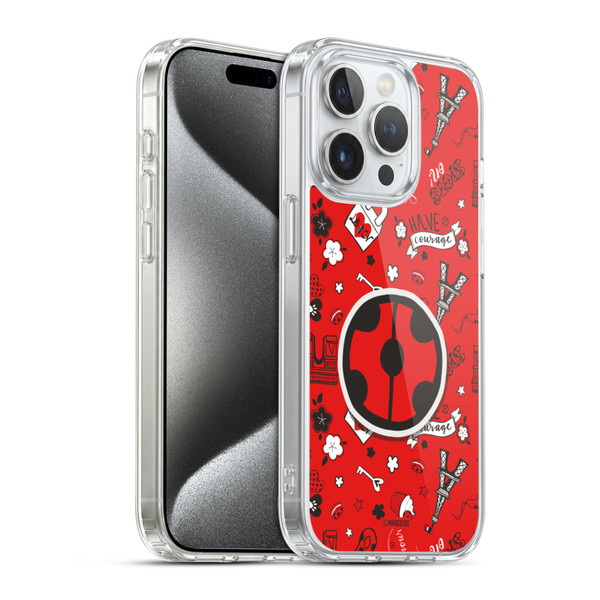 Miraculous Ladybug Character Art And Patterns Ladybug In Rot Soft Gel Case for Apple iPhone 15 Pro & MagSafe
