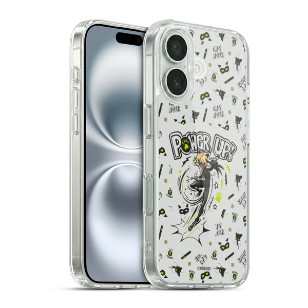Miraculous Ladybug Character Art And Patterns Cat Noir Soft Gel Case for Apple iPhone 16 & MagSafe