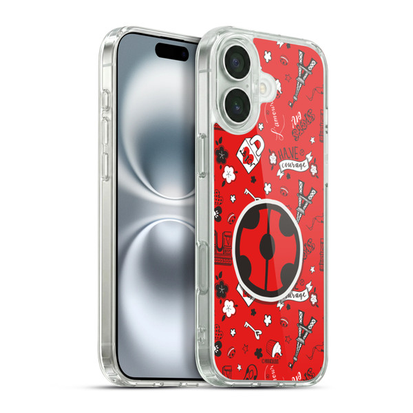 Miraculous Ladybug Character Art And Patterns Ladybug In Rot Soft Gel Case for Apple iPhone 16 Plus & MagSafe