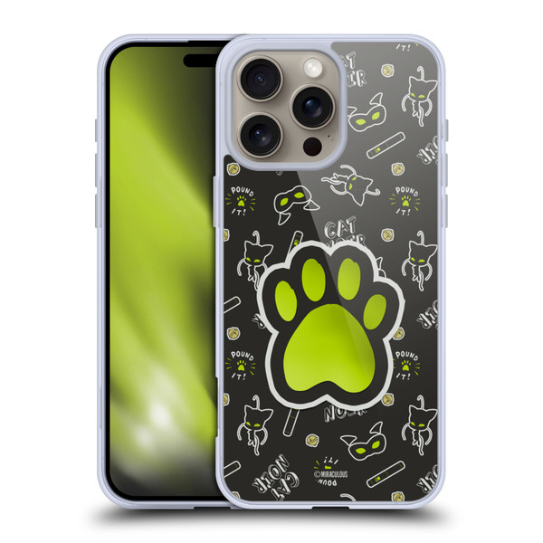 Miraculous Ladybug Character Art And Patterns Cat Noir In Black Soft Gel Case for Apple iPhone 16 Pro Max