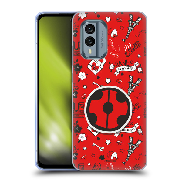 Miraculous Ladybug Character Art And Patterns Ladybug In Red Soft Gel Case for Nokia X30