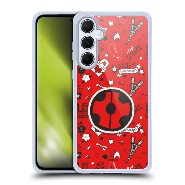 Miraculous Ladybug Character Art And Patterns Ladybug In Red Soft Gel Case for Samsung Galaxy A55 5G