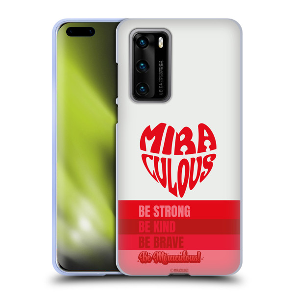 Miraculous Ladybug Radiant Red Typography Soft Gel Case for Huawei P40 5G