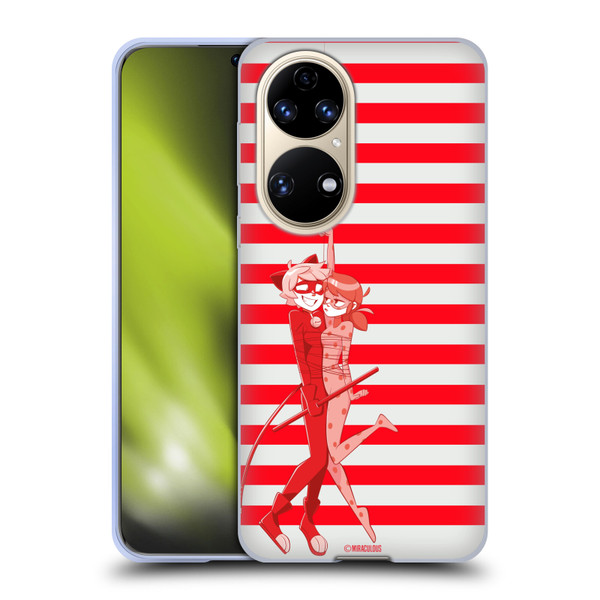 Miraculous Ladybug Radiant Red Cat Noir And Ladybug Soft Gel Case for Huawei P50