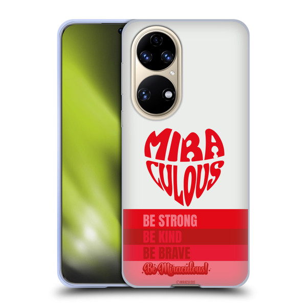 Miraculous Ladybug Radiant Red Typography Soft Gel Case for Huawei P50