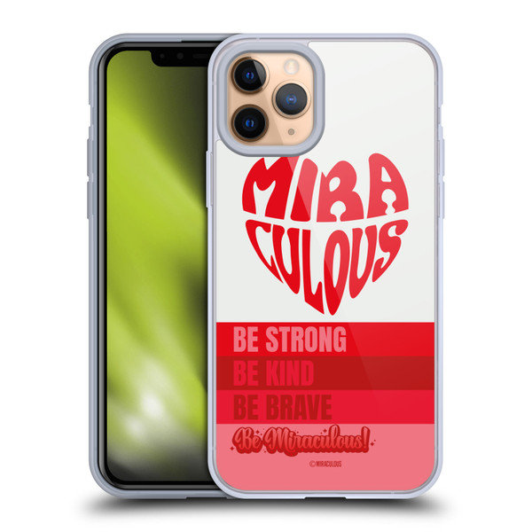 Miraculous Ladybug Radiant Red Typography Soft Gel Case for Apple iPhone 11 Pro