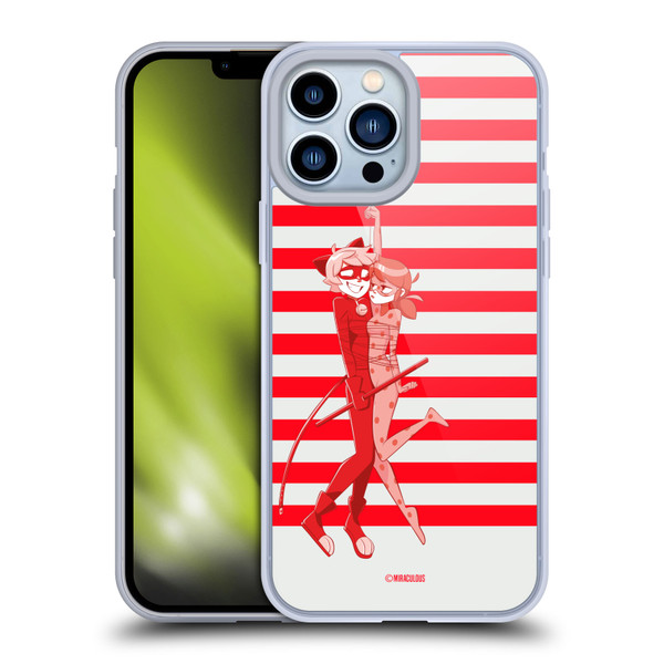 Miraculous Ladybug Radiant Red Cat Noir And Ladybug Soft Gel Case for Apple iPhone 13 Pro Max