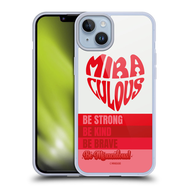 Miraculous Ladybug Radiant Red Typography Soft Gel Case for Apple iPhone 14 Plus