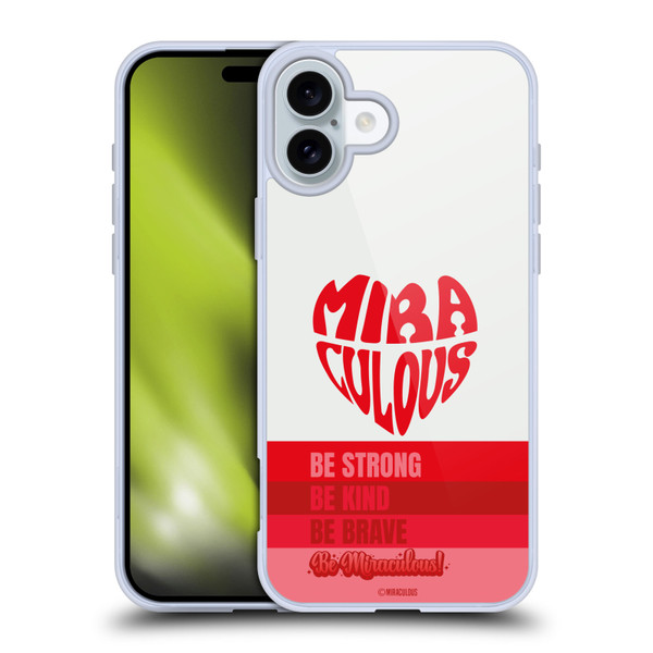 Miraculous Ladybug Radiant Red Typography Soft Gel Case for Apple iPhone 16 Plus