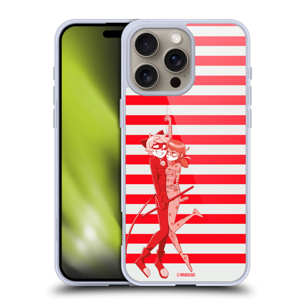 Miraculous Ladybug Radiant Red Cat Noir And Ladybug Soft Gel Case for Apple iPhone 16 Pro Max
