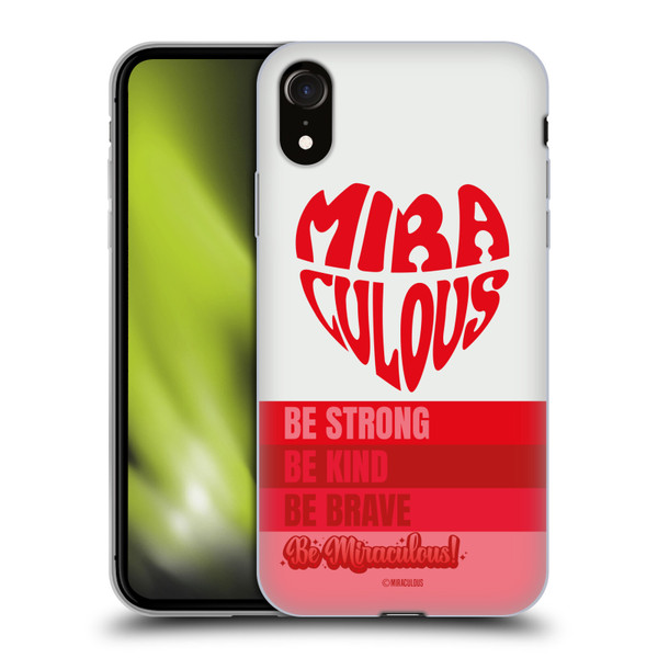 Miraculous Ladybug Radiant Red Typography Soft Gel Case for Apple iPhone XR