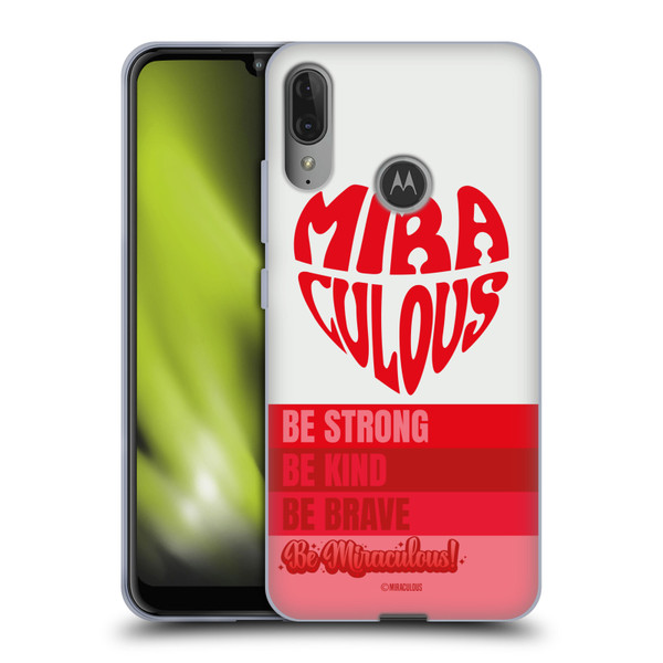 Miraculous Ladybug Radiant Red Typography Soft Gel Case for Motorola Moto E6 Plus