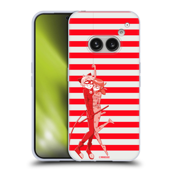 Miraculous Ladybug Radiant Red Cat Noir And Ladybug Soft Gel Case for Nothing Phone (2a)