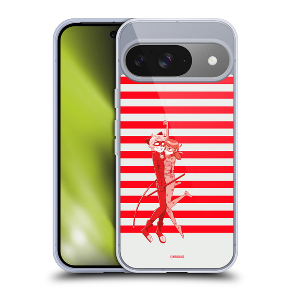 Miraculous Ladybug Radiant Red Cat Noir And Ladybug Soft Gel Case for Google Pixel 9 / Pixel 9 Pro