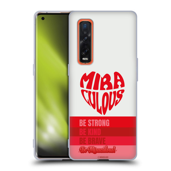 Miraculous Ladybug Radiant Red Typography Soft Gel Case for OPPO Find X2 Pro 5G