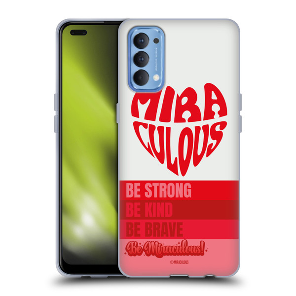 Miraculous Ladybug Radiant Red Typography Soft Gel Case for OPPO Reno 4 5G