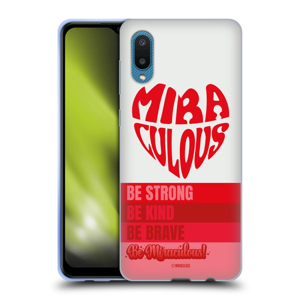 Miraculous Ladybug Radiant Red Typography Soft Gel Case for Samsung Galaxy A02/M02 (2021)