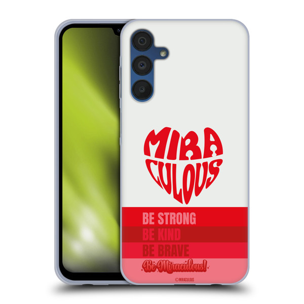 Miraculous Ladybug Radiant Red Typography Soft Gel Case for Samsung Galaxy A15