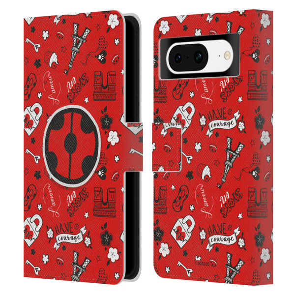 Miraculous Ladybug Character Art And Patterns Ladybug In Red Leather Book Wallet Case Cover For Google Pixel 8