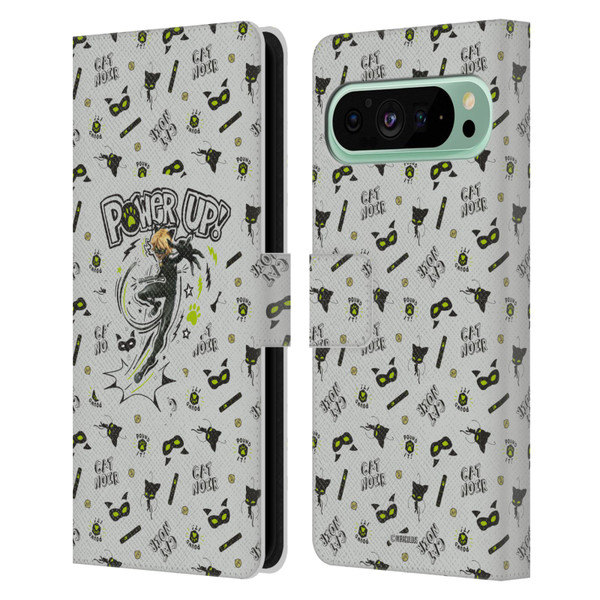 Miraculous Ladybug Character Art And Patterns Cat Noir Leather Book Wallet Case Cover For Google Pixel 9 Pro XL