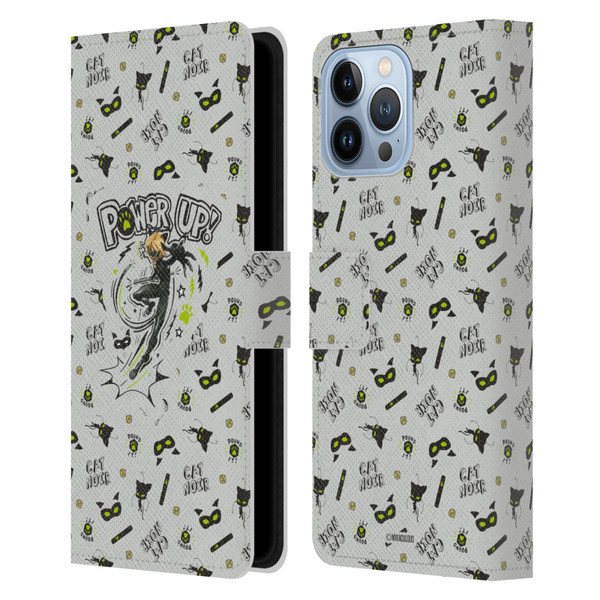Miraculous Ladybug Character Art And Patterns Cat Noir Leather Book Wallet Case Cover For Apple iPhone 13 Pro Max