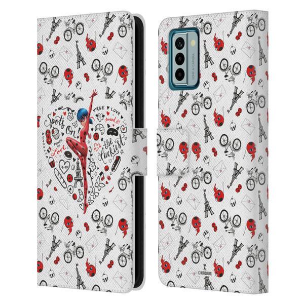 Miraculous Ladybug Character Art And Patterns Ladybug Leather Book Wallet Case Cover For Nokia G42