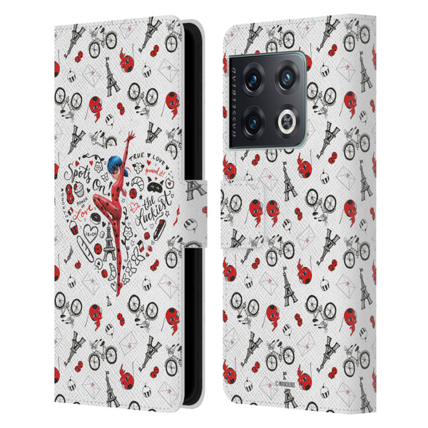 Miraculous Ladybug Character Art And Patterns Ladybug Leather Book Wallet Case Cover For OnePlus 10 Pro