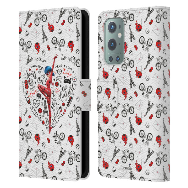 Miraculous Ladybug Character Art And Patterns Ladybug Leather Book Wallet Case Cover For OnePlus 9