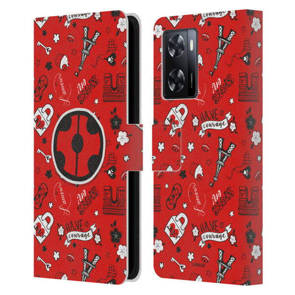 Miraculous Ladybug Character Art And Patterns Ladybug In Red Leather Book Wallet Case Cover For OPPO A57s