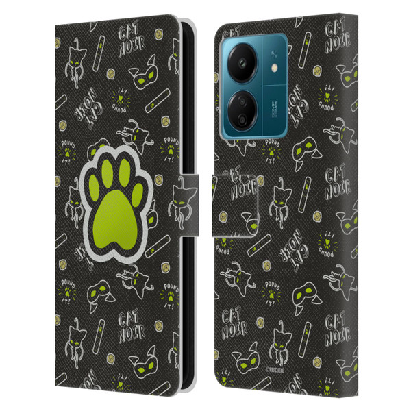 Miraculous Ladybug Character Art And Patterns Cat Noir In Black Leather Book Wallet Case Cover For Xiaomi Redmi 13C 4G Miraculous Ladybug Character Art And Patterns Cat Noir In Black Leather Book Wallet Case Cover For Xiaomi Redmi 13C 4G