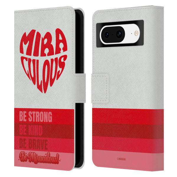 Miraculous Ladybug Radiant Red Typography Leather Book Wallet Case Cover For Google Pixel 8